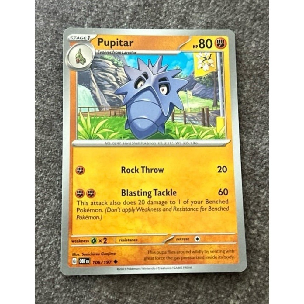 Pupitar Pokemon Card
